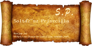 Soltész Priszcilla névjegykártya